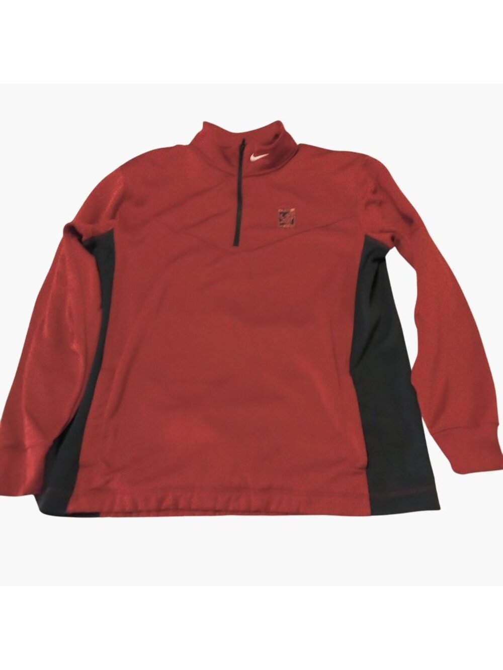 Nike Golf Therma Fit Red Black Long Sleeve Pullover Mens Size L Gailes Logo